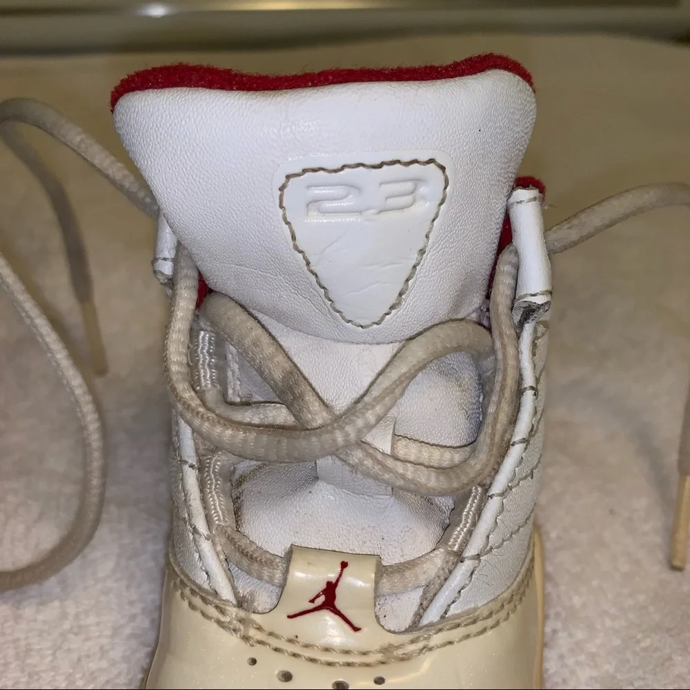 Infant 4C JORDAN B-2RUE 312526-104 White & Red True Vintage 2005 Baby Shoes
